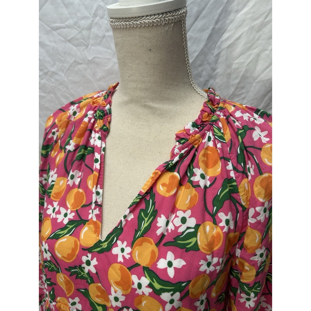 Draper James Orange Blossom Floral Kellie Babydoll Dress  Drawstring Small - Picture 3 of 8